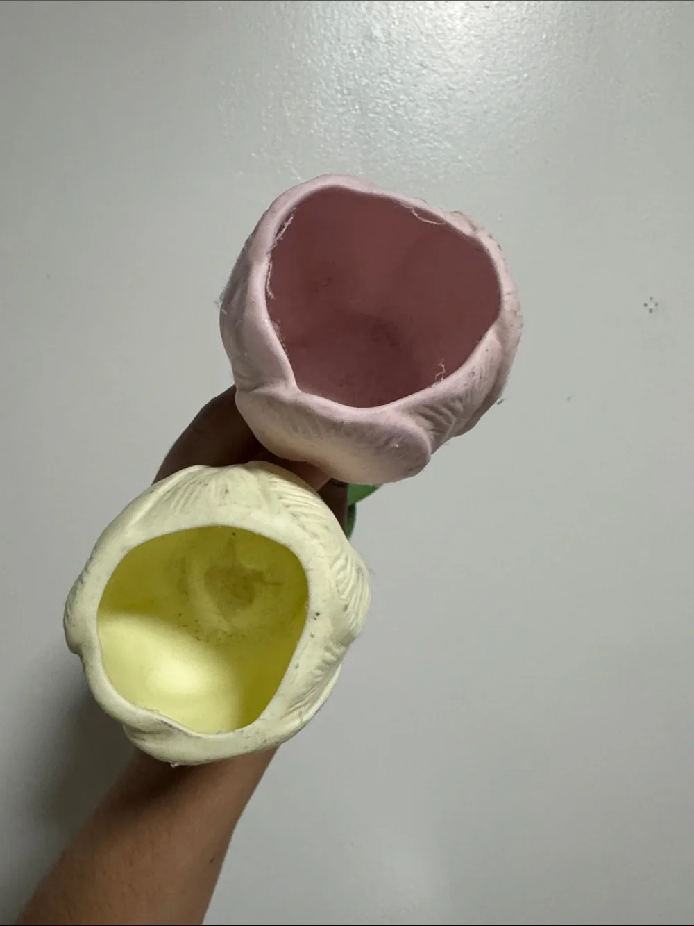 Decorative Tulip Stem Candle Holders - Cream & Blush